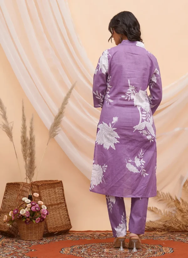 Ditsy Botanical Floral Print Long Co-ord Set - Image 3