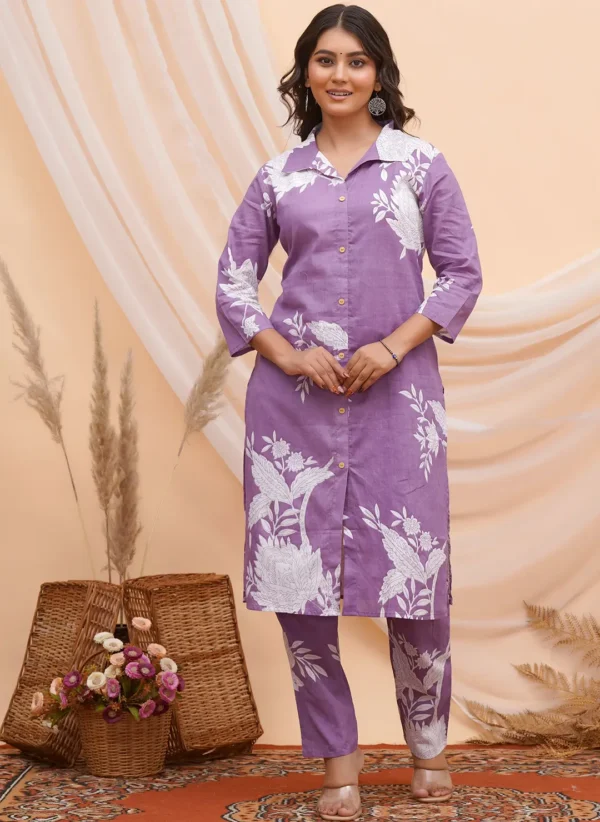 Ditsy Botanical Floral Print Long Co-ord Set