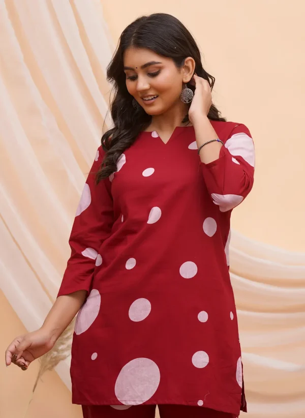 Retro Polda Dot Cotton Co-ord Set - Image 2