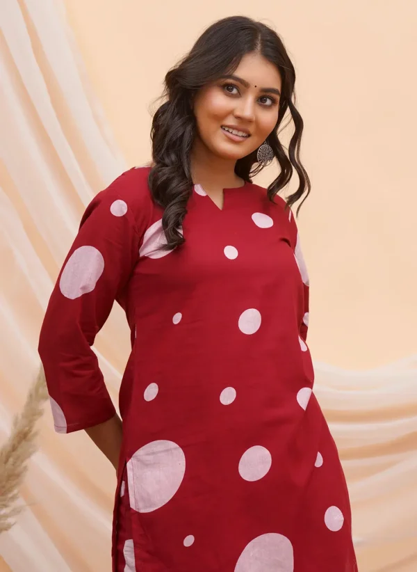 Retro Polda Dot Cotton Co-ord Set - Image 4