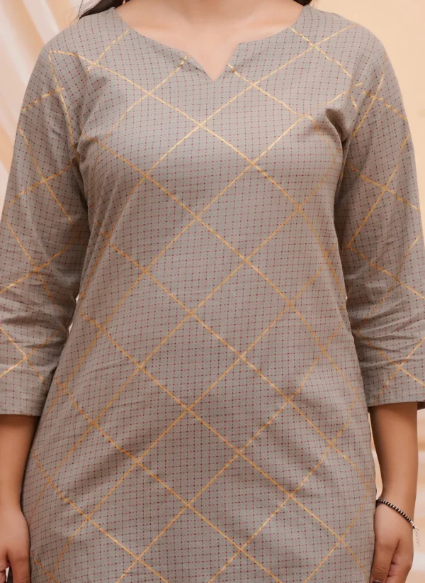 Diagonal Windowpane Check Print Co-ord Set - Image 4