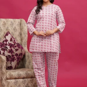 Abstract Vine Motif Print Co-ord Set