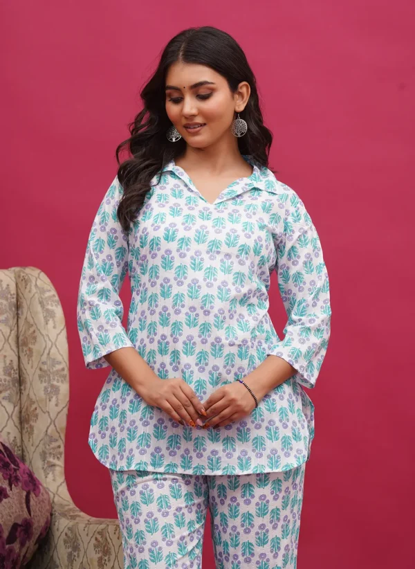 Miniature Hand-Block Buti Pattern Co-ord Set - Image 3