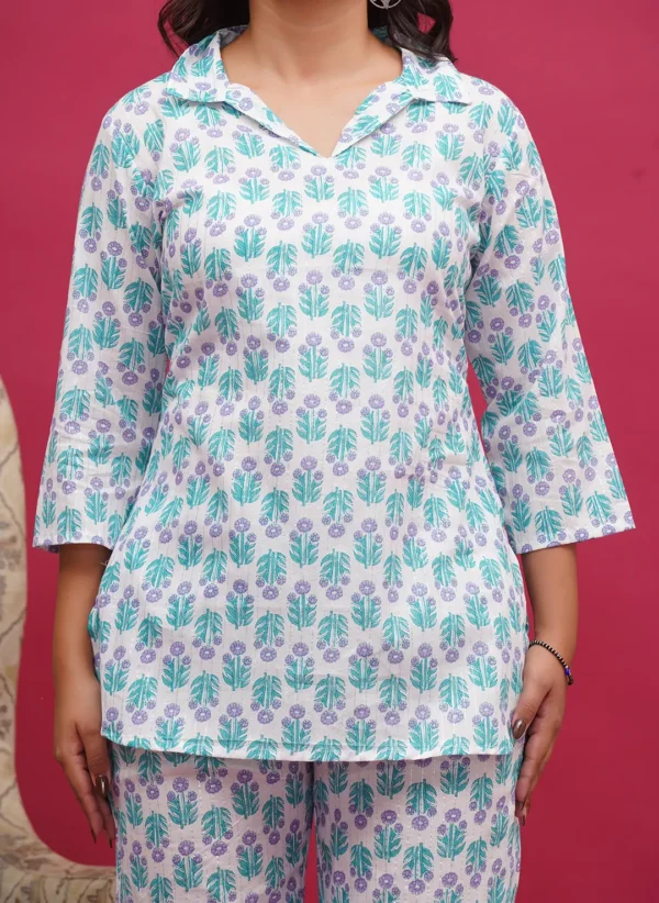 Miniature Hand-Block Buti Pattern Co-ord Set - Image 4